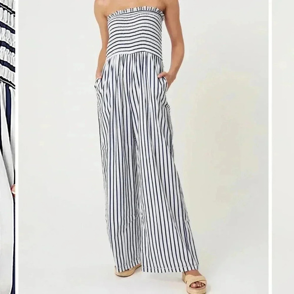 Heart Hips Size Small Romper Striped Casual Stretch Soft - Picture 1 of 5